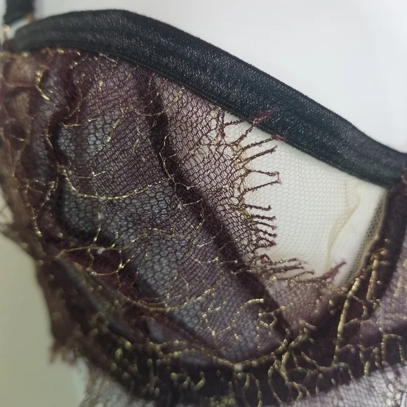 Edge O Beyond black sheer lace bra